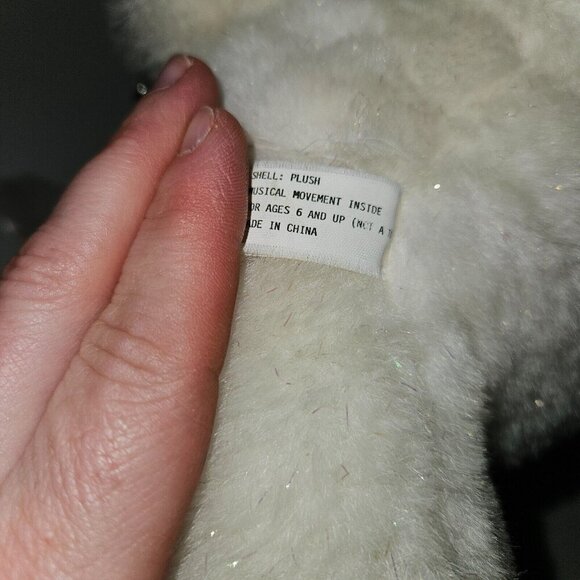 VTG Cape Craftsmen White Bunny Rabbit Plush Vinyl Face Wind-Up NOT WORKING Read - Picture 13 of 16